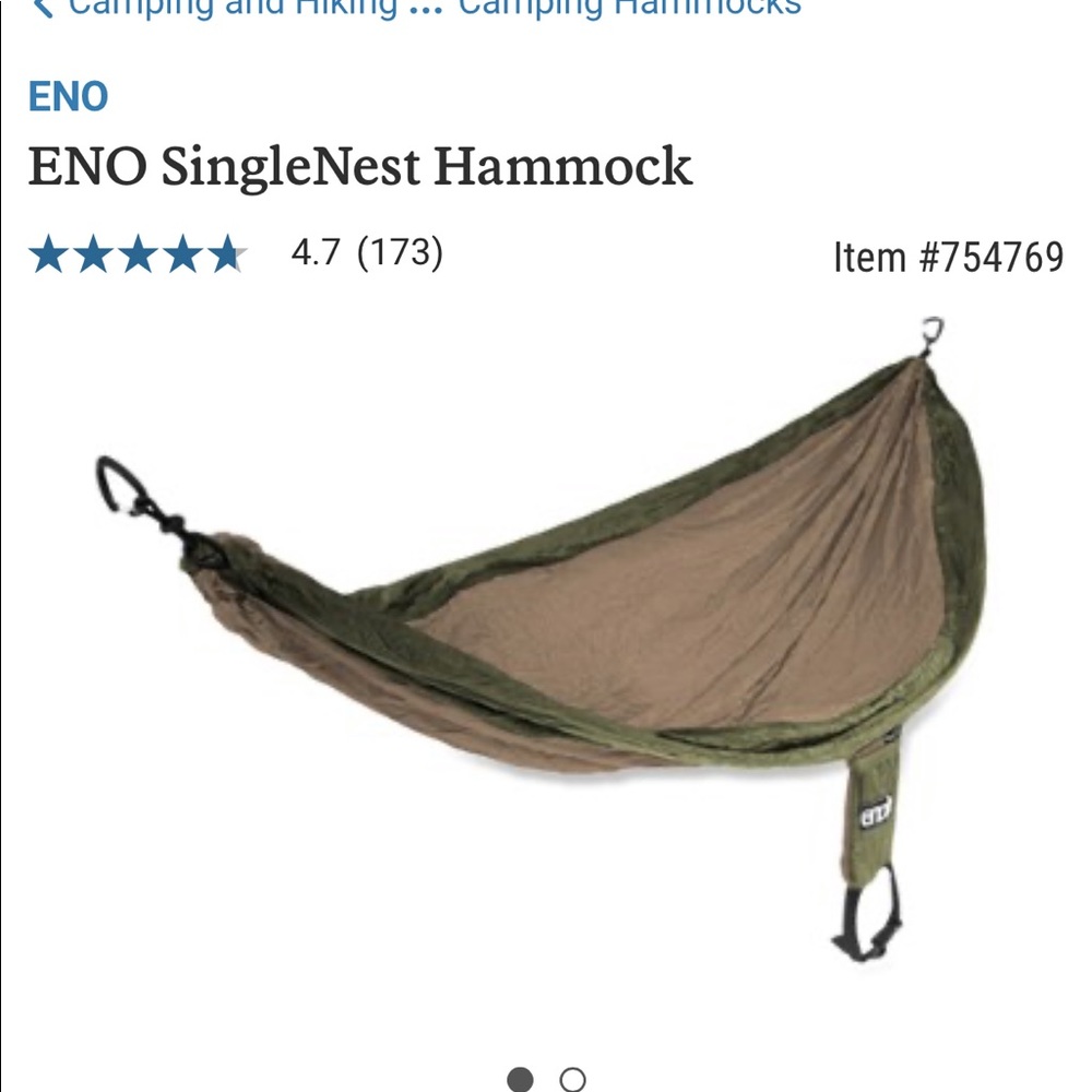 ENO Single Nest Hammock in Olive